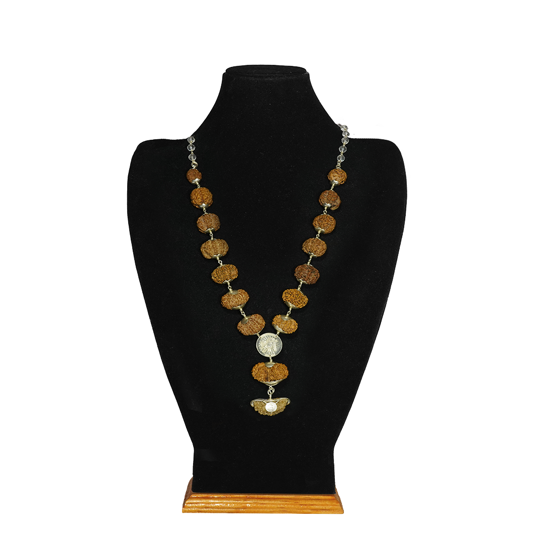 One Mukhi Moon Shape (India) / Medium ($2400) / Sphatik with Silver