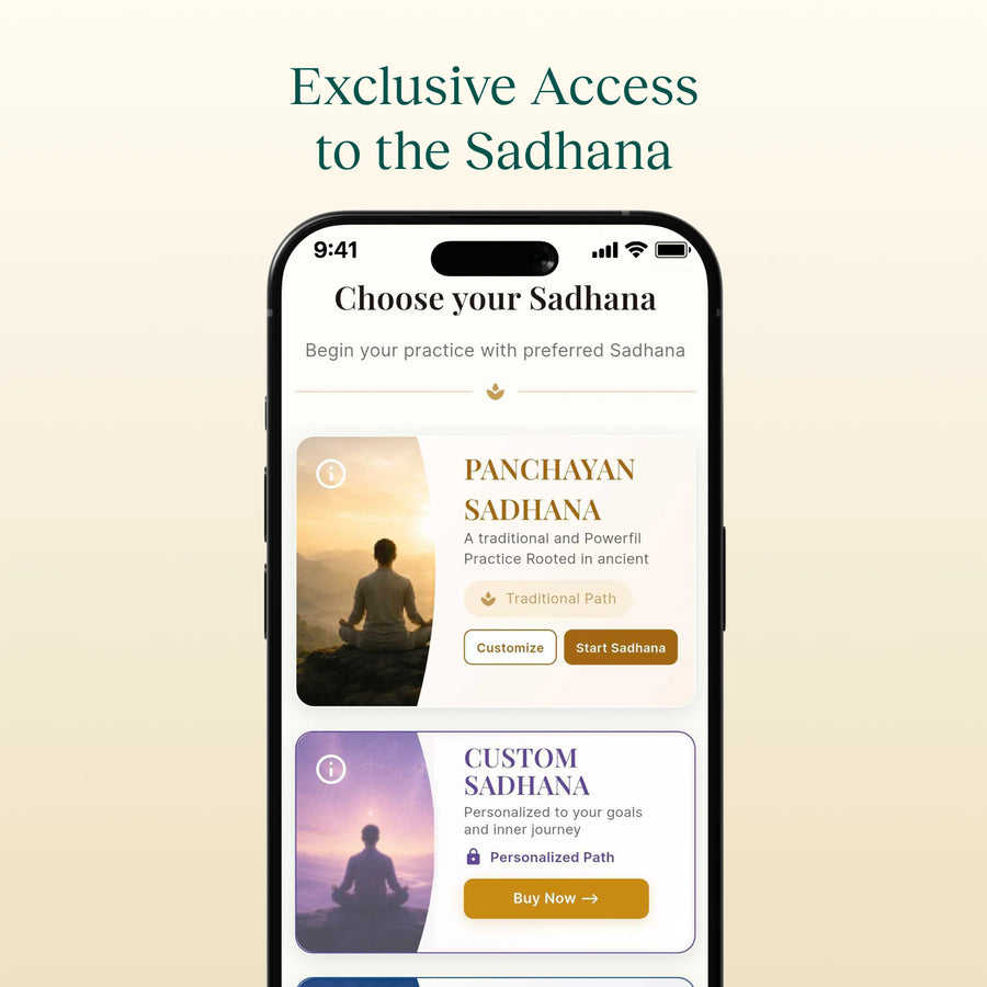 Sadhana app screen one
