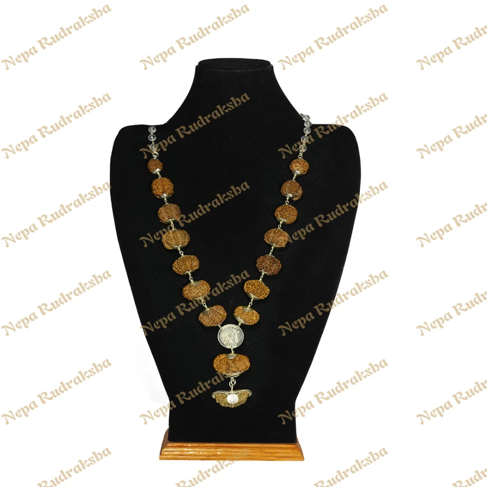 One Mukhi Moon Shape (India) / Collector ($3300) / Sphatik with Silver