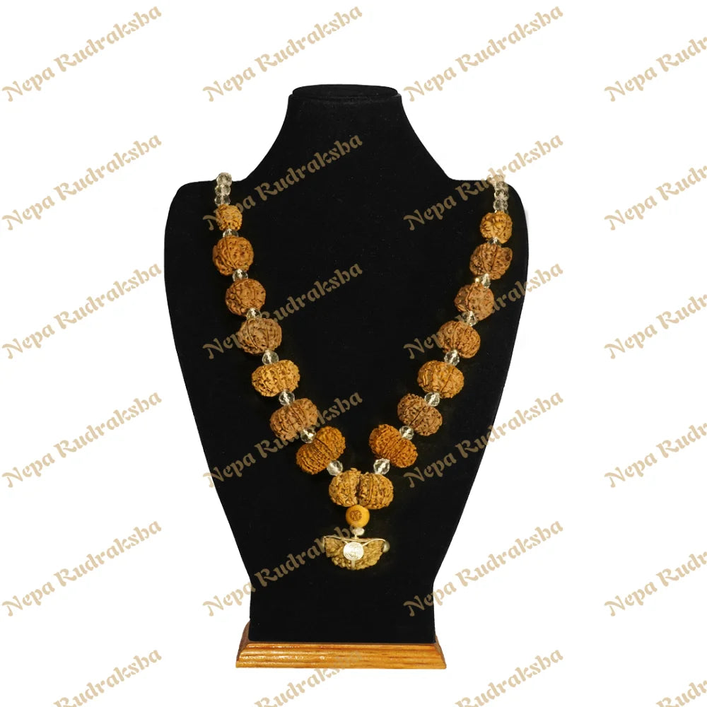 One Mukhi Moon Shape (India) / Collector ($3300) / Sphatik with Thread