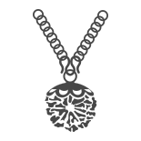 Silver Chain in Rudraksha